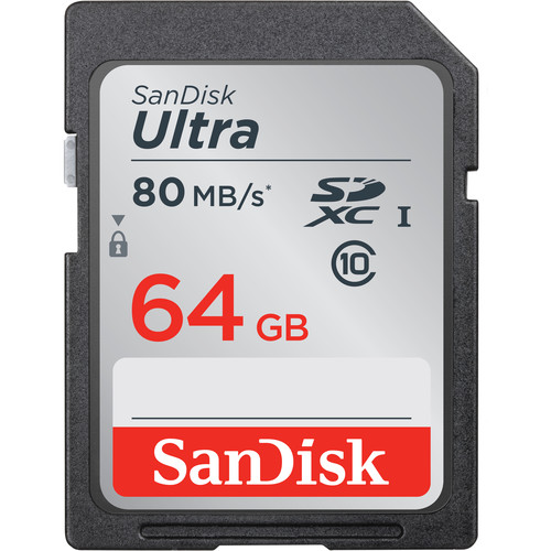 SanDisk 64GB Ultra SDHC Class 10 UHS-I Card